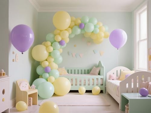 Pastel Yellow Balloon Garland - 145pcs Latex Balloons for Parties