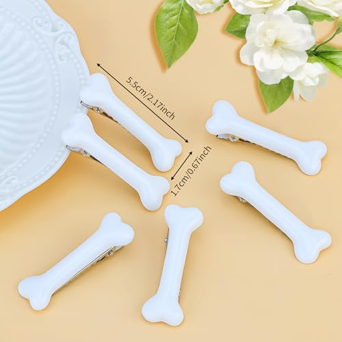 Kicosy 6-Piece Bone Hair Clips Cute Non-Slip Alloy Barrettes for Women