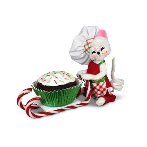 Annalee Cupcake Chef Mouse - 5 Inch Christmas Candy Collection Variation