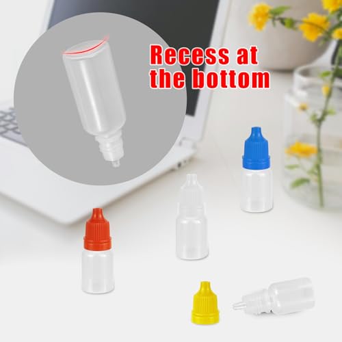 5ml Plastic Squeezable Dropper Bottles, 4 Pack Travel Liquid Dispensers