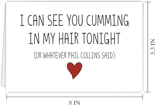 Funny Dirty Anniversary Card for Him - Raunchy Valentine's Day Gift