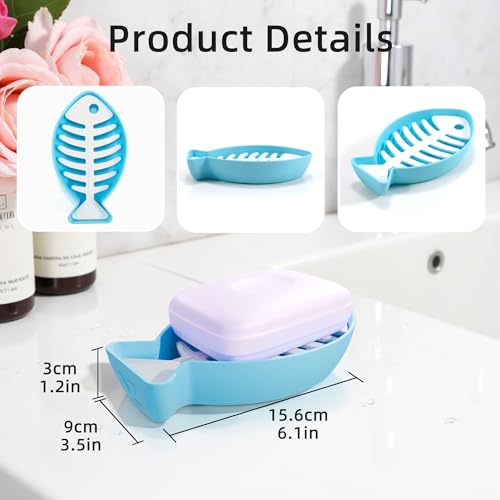 Li & Zhao Fishbone Soap Dish with Drainage for Bar Soap