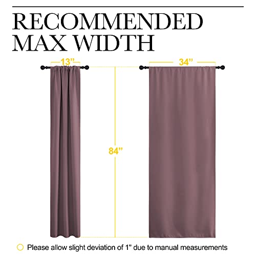 NICETOWN Room Darkening Curtains - Dry Rose, 34" x 84" (Set of 2)