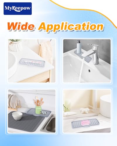 MyKEEPOW Gray Silicone Dish Wand Holder for Scotch-Brite