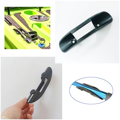 3 Pack Kayak Paddle Holder Clip Deck Track Mount Keeper with Screws Shaft Clamp Snap Bracket for Canoe Boat Oars Raft Surfing Fishing