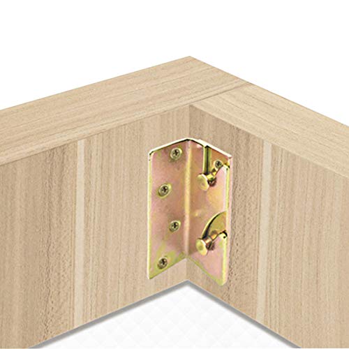 Classic Bed Frame Connector Bracket Set - Heavy Duty Iron, 3.1" Double Hooks
