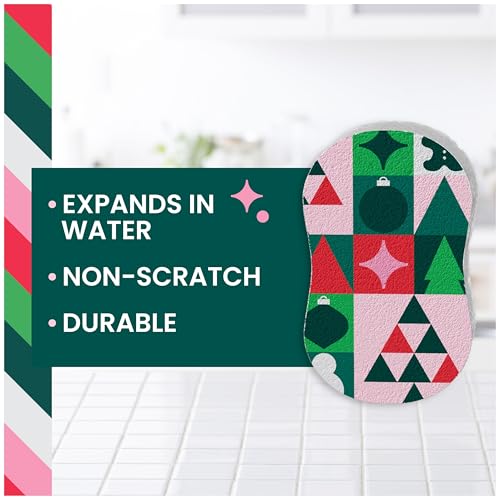 Scotch-Brite Holiday Pop-Up Sponges - 3 Pack, Festive Design