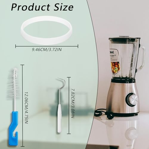 OXDFK 3.94 Inch Rubber Gasket Replacement Seal for Ninja Blenders - Pack of 6 with Brush & Hook