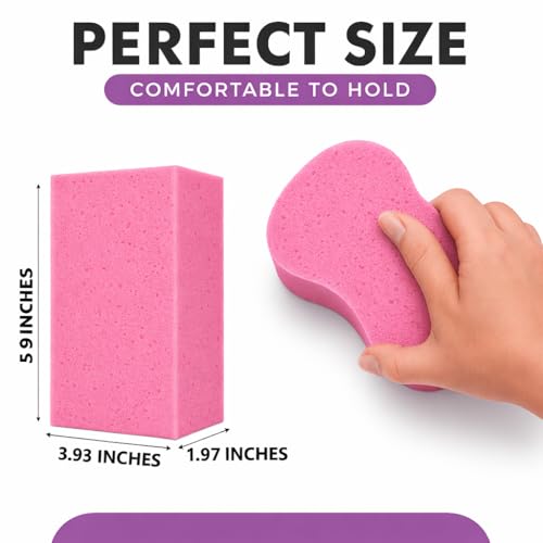 Brick N Bone Large Multi-Purpose Cleaning Sponges - Pink, 2 Pack