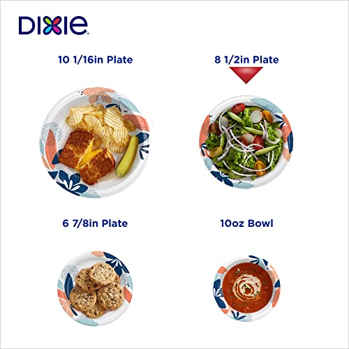 Dixie 8.5 Inch Disposable Paper Plates, 2X Stronger, 180 Count (2-Pack)