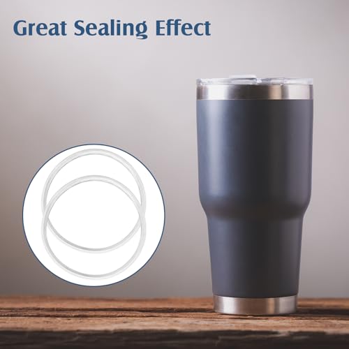 Patelai 6 Pcs White Replacement Rubber Lid Seals for Tumblers