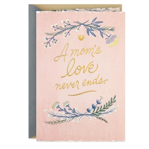 Hallmark Sympathy Card for Loss of Mom - A Mom's Love Never Ends, 5x7.2"