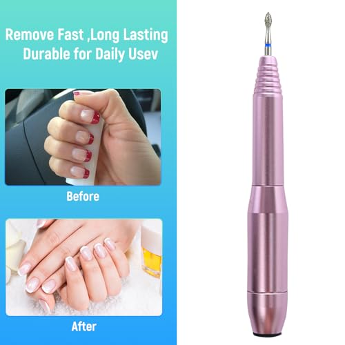 Diamond Flame Cuticle Nail Drill Bits - 8 Pcs 3/32" with Dust Cover