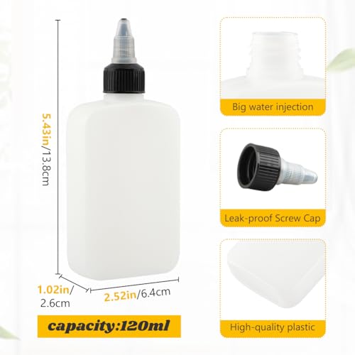 4oz Oil Dispenser Bottles - 2-Pack Twist-Top Squeeze Set for Camping