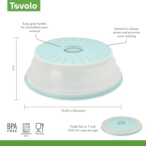 Tovolo Large 13-Inch Microwave Splatter Cover - Collapsible Silicone