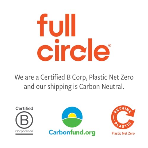 Full Circle Microfiber Glass Cleaning Cloths - Eco-Friendly, Streak-Free Shine, Set of 2
