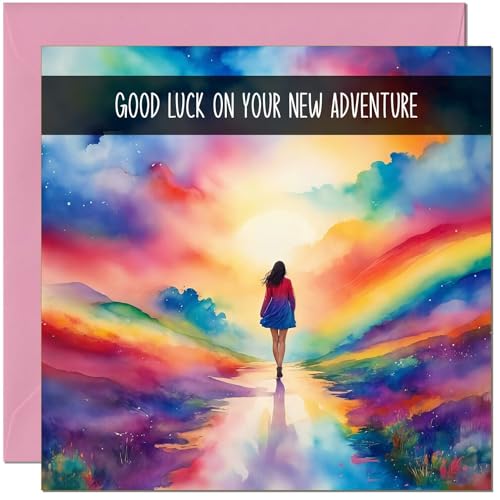 Good Luck Card for New Job or Moving Home - 145mm x 145mm