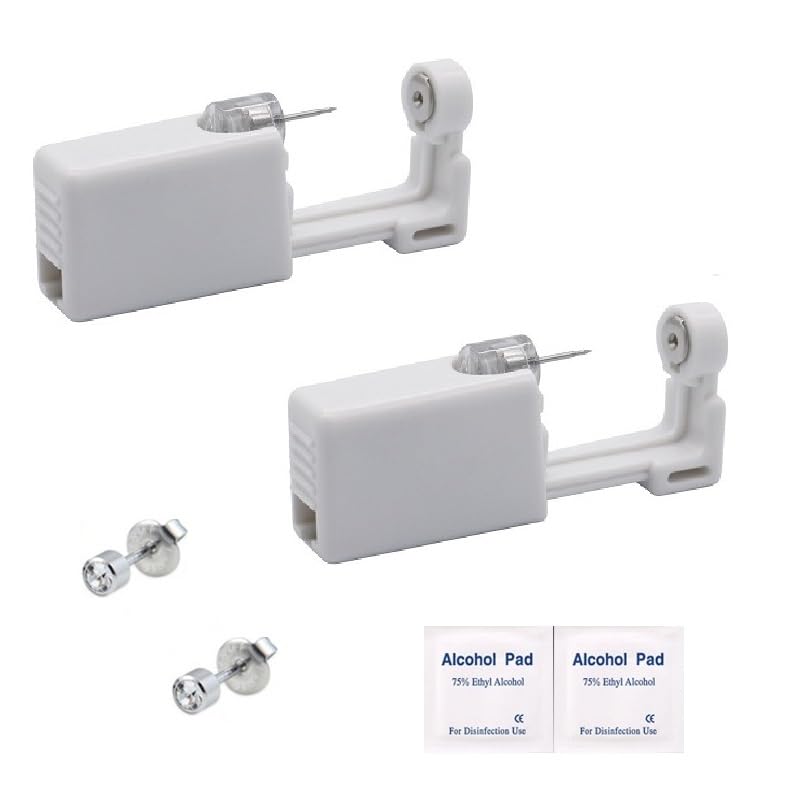 Pimoys Disposable Ear Piercing Gun Kit - Painless & Sterile 2-Pack
