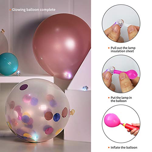 White Balloon Lights with Hook - 200PCS Waterproof Mini LED Decor for Parties & Events - Cool White Steady Variation
