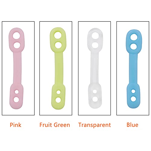 20 Pack Silicone Windproof Clothes Hanger Clips - Non-Slip Locking Straps