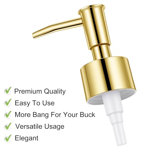 Acrbeli Gold Soap Dispenser Replacement Pump 28/400 2 Pack