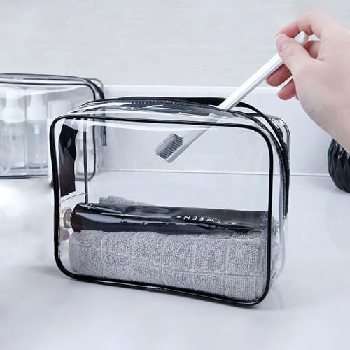 NaYiissi Clear Travel Toiletry Bag TSA Approved Quart Size Makeup Bag