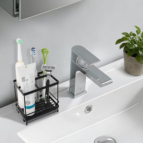 Heagoale Electric Toothbrush Holder, Black Carbon Steel Organizer