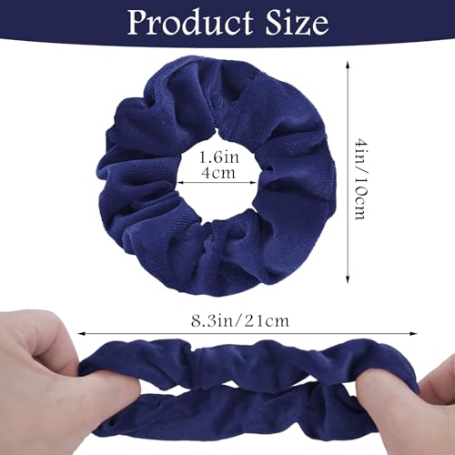 WLLHYF Large Velvet Hair Scrunchies 2 Pcs Soft Elastic Hair Ties for Women and Girls