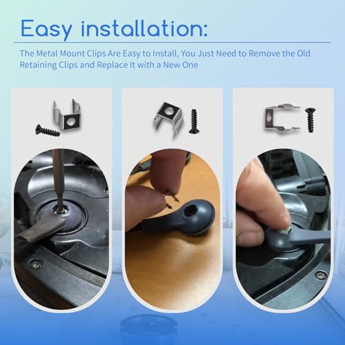 Metal Side Brush Mount Clips for Shark IQ & AI Robot Vacuum (9 Pack)