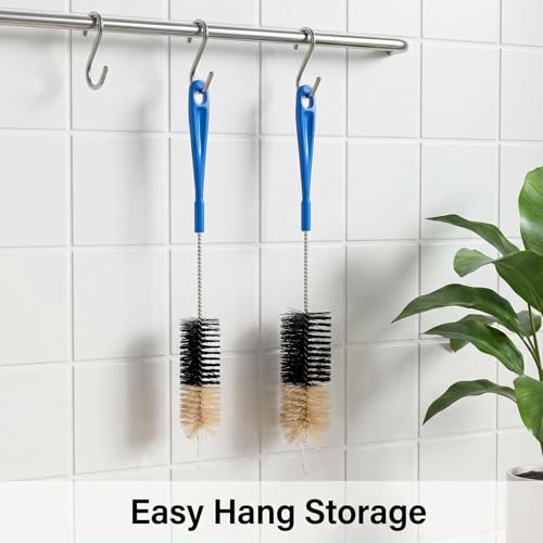 17-Inch Bottle Brush Set - 2 Pack with Soft Nylon Bristles