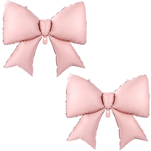 Large Bow Balloons Set - 2pcs 38.58x29.53in Pink Party Decor