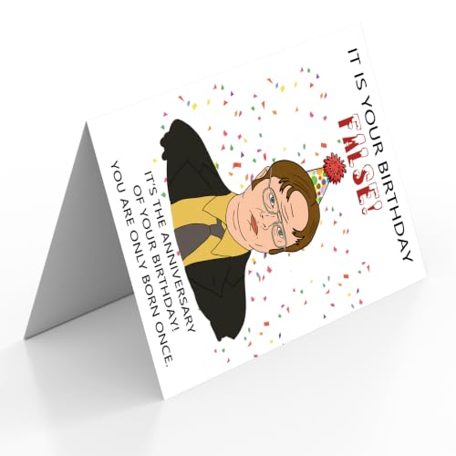 Mmuue Funny Birthday Card Gifts for Women & Men - mu50 Office Humor Greeting Card with Red Envelope