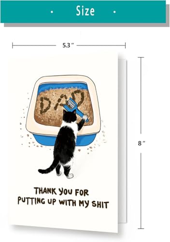 Funny Cat Dad Father's Day Card - Humorous Gift for Cat Lovers