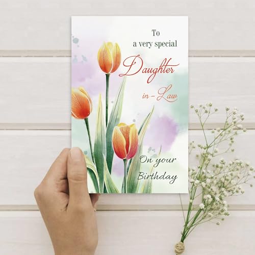 CutePoem ZL-050 Birthday Card for Daughter-in-Law from Mother & Father-in-Law