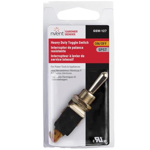 Gardner Bender GSW-127 Heavy-Duty Electrical Toggle Switch, SPST
