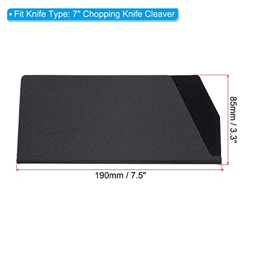 PATIKIL 1 Pack Black ABS Knife Cover for 7-inch Chopping Knife - Edge Guard Sleeve, Kitchen Safety