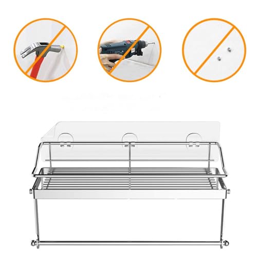 IWONEDY 2-Pack Shower Shelf Adhesive Strips, Waterproof & No-Drill