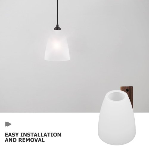 Generic Plastic Lampshade Set of 3 White Lamp Shade Covers with Flat Mouth Design for Table and Floor Lamps Easy Installation and Durable Light Covers for Living Room and Bedroom