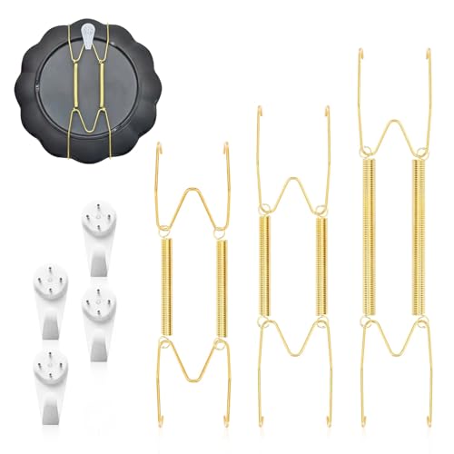 Fozite Decorative Plate Hangers for Wall - 3 Pack, 6-10 Inch Invisible Holders