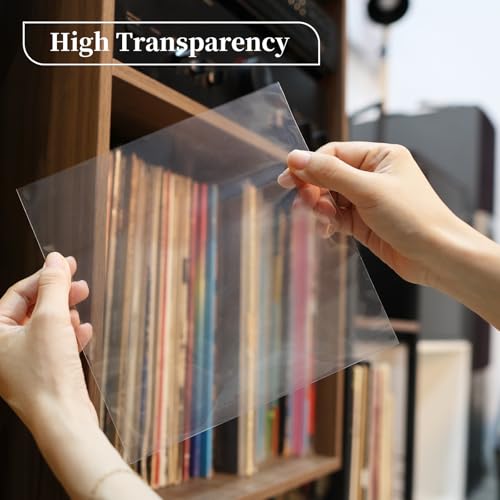 7 Inch Vinyl Record Outer Sleeves - 50pcs Clear Protective EP Album Covers