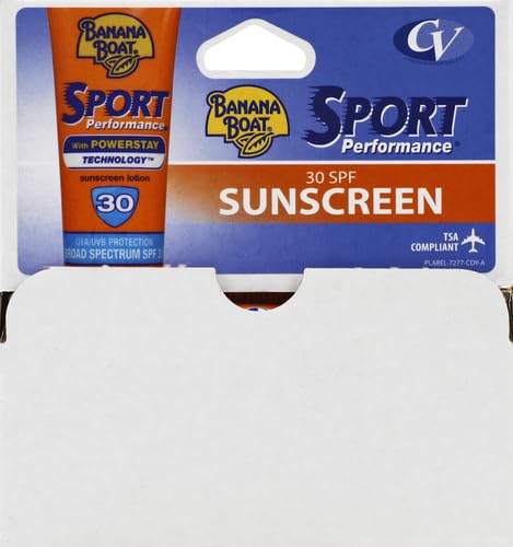 Banana Boat Sport Performance Sunscreen Lotion SPF 30 Travel Size 1 oz