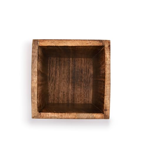 Samhita Mango Wood Utensil Holder for Countertop - 5"x5"x6"