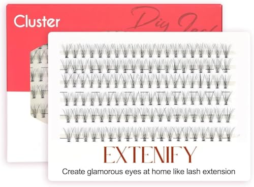 EXTENIFY 11mm C Curl 10D Cluster Lashes - DIY Individual Faux Mink Eyelashes