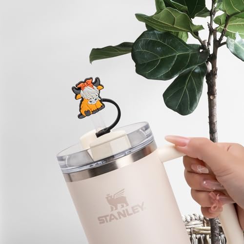 Highland Cow Silicone Straw Covers for 10mm Stanley Cup Straws - 6pcs