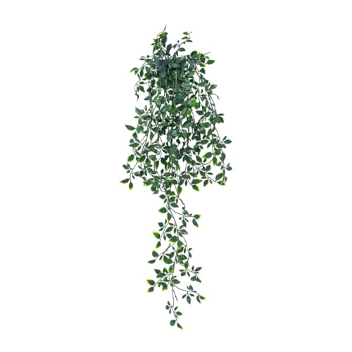 Freyalife Artificial Mandala Vine Hanging Plant, 24-Inch Potted Faux Greenery