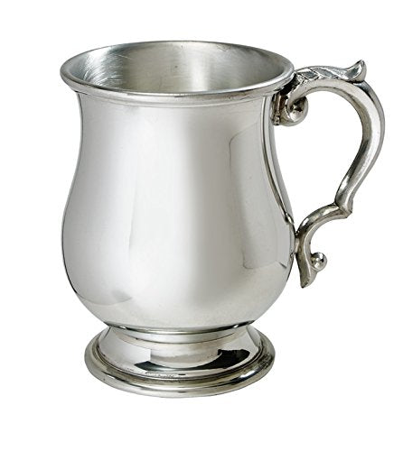 Wentworth Pewter - Half Pint Georgian Pewter Tankard, Beer Mug (Half pint Georgian)