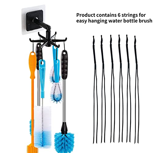 YeeBeny 360° Rotating Adhesive Hook - Black Folding Utensil Rack