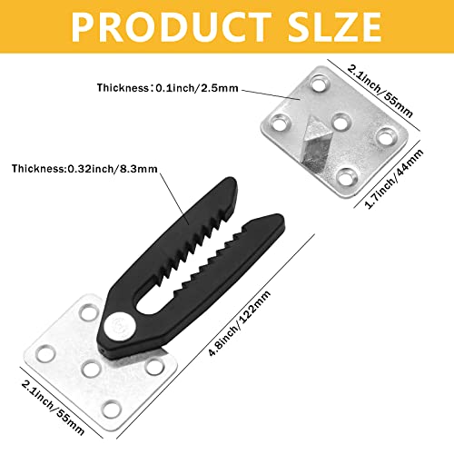Waziaqoc Heavy Duty Sectional Couch Connectors - 4 Pack with Screws