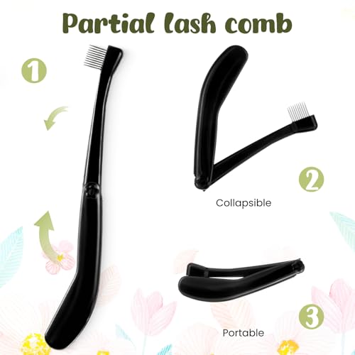 Yuomeaz 2 PCS Metal Eyelash Comb Separator - Foldable Mascara Tool