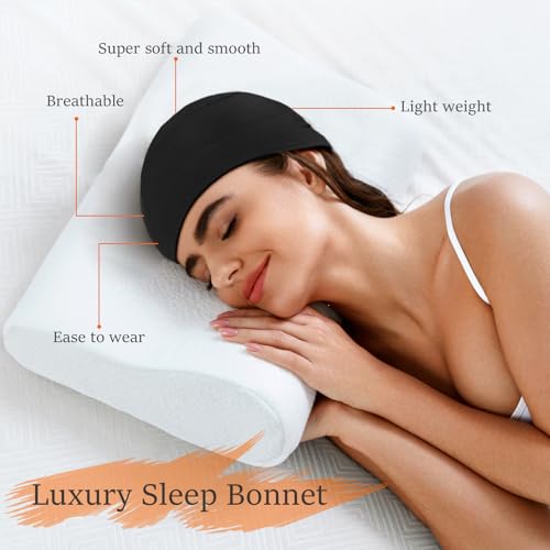 2 Pcs Soft Chemo Headwear for Women, Lightweight Hair Cap for Sleep Chemo Caps Sleeping Cap for Hair Loss